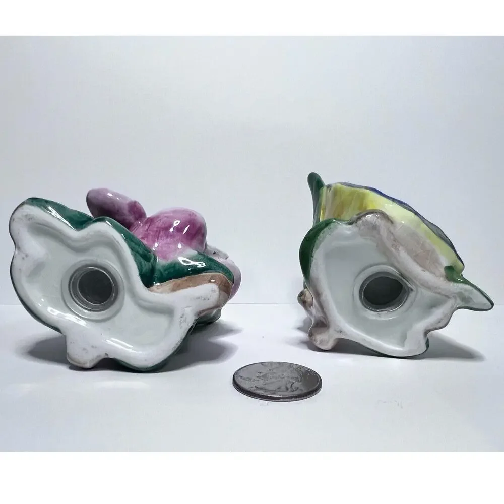 Portmeirion Botanic Garden Butterflies Salt & Pepper Shakers - Vintage Porcelain